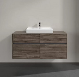 Тумба під раковину Villeroy & Boch Collaro 120х50 см із підсвічуванням ДСП кам'яний дуб C081B0RK