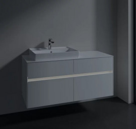 Тумба под раковину Villeroy & Boch Collaro 120х50 см с подсветкой МДФ глянцевый белый C082B0DH