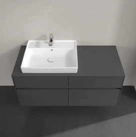 Тумба под раковину Villeroy & Boch Collaro 120х50 см с подсветкой МДФ глянцевый серый C082B0FP