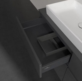 Тумба под раковину Villeroy & Boch Collaro 120х50 см с подсветкой МДФ глянцевый серый C082B0FP