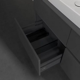 Тумба под раковину Villeroy & Boch Collaro 120х50 см с подсветкой МДФ глянцевый серый C082B0FP