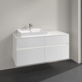 Тумба под раковину Villeroy & Boch Collaro 120х50 см с подсветкой ДСП матовый белый C082B0MS