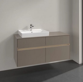 Тумба під раковину Villeroy & Boch Collaro 120х50 см із підсвічуванням ДСП трюфель сірий C082B0VG