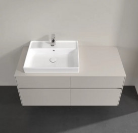 Тумба под раковину Villeroy & Boch Collaro 120х50 см с подсветкой ДСП мягкий серый C082B0VK