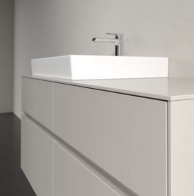 Тумба под раковину Villeroy & Boch Collaro 120х50 см с подсветкой ДСП мягкий серый C082B0VK