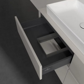 Тумба под раковину Villeroy & Boch Collaro 120х50 см с подсветкой ДСП мягкий серый C082B0VK