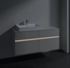 Тумба под раковину Villeroy & Boch Collaro 120х50 см с подсветкой ДСП мягкий серый C082B0VK