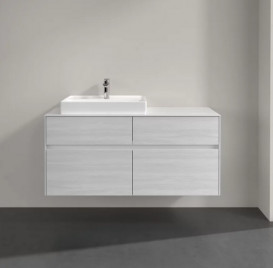 Тумба під раковину Villeroy & Boch Collaro 120х50 см із підсвічуванням ДСП біле дерево C082B0E8