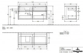 Тумба під раковину Villeroy & Boch Collaro 120х50 см із підсвічуванням ДСП біле дерево C082B0E8