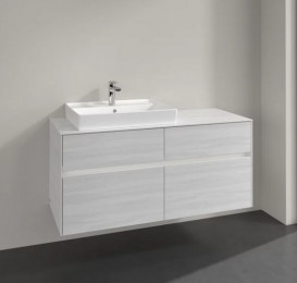 Тумба під раковину Villeroy & Boch Collaro 120х50 см із підсвічуванням ДСП біле дерево C082B0E8