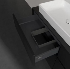 Тумба під раковину Villeroy & Boch Collaro 120х50 см із підсвічуванням МДФ чорний матовий лак C082B0PD