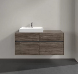 Тумба под раковину Villeroy & Boch Collaro 120х50 см с подсветкой ДСП каменный дуб C082B0RK