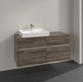 Тумба под раковину Villeroy & Boch Collaro 120х50 см с подсветкой ДСП каменный дуб C082B0RK