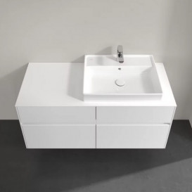 Тумба під раковину Villeroy & Boch Collaro 120х50 см з підсвічуванням МДФ глянсовий білий C083B0DH