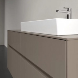 Тумба под раковину Villeroy & Boch Collaro 120х50 см с подсветкой ДСП трюфель серый C083B0VG