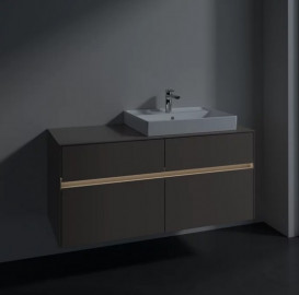 Тумба под раковину Villeroy & Boch Collaro 120х50 см с подсветкой ДСП трюфель серый C083B0VG