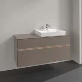Тумба под раковину Villeroy & Boch Collaro 120х50 см с подсветкой ДСП трюфель серый C083B0VG