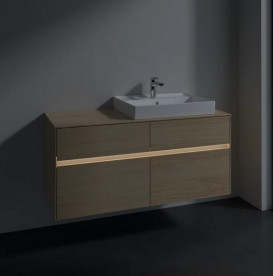 Тумба под раковину Villeroy & Boch Collaro 120х50 см с подсветкой ДСП северный дуб C083B0VJ