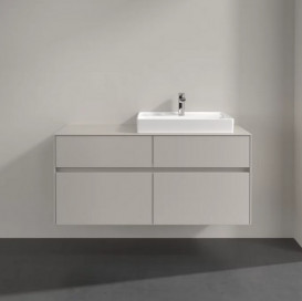 Тумба под раковину Villeroy & Boch Collaro 120х50 см с подсветкой ДСП мягкий серый C083B0VK