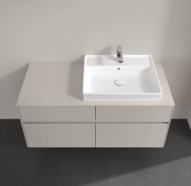 Тумба под раковину Villeroy & Boch Collaro 120х50 см с подсветкой ДСП мягкий серый C083B0VK