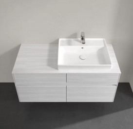 Тумба под раковину Villeroy & Boch Collaro 120х50 см с подсветкой ДСП белое дерево C083B0E8