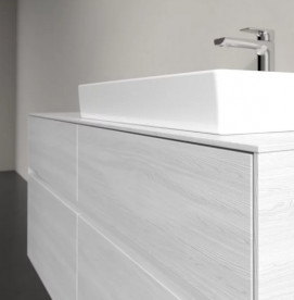 Тумба под раковину Villeroy & Boch Collaro 120х50 см с подсветкой ДСП белое дерево C083B0E8