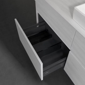 Тумба под раковину Villeroy & Boch Collaro 120х50 см с подсветкой ДСП белое дерево C083B0E8