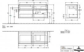 Тумба под раковину Villeroy & Boch Collaro 120х50 см с подсветкой ДСП белое дерево C083B0E8