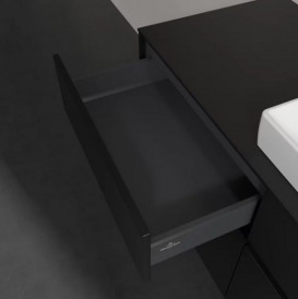 Тумба под раковину Villeroy & Boch Collaro 120х50 см с подсветкой МДФ черный матовый лак C083B0PD