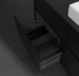Тумба под раковину Villeroy & Boch Collaro 120х50 см с подсветкой МДФ черный матовый лак C083B0PD