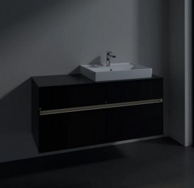 Тумба под раковину Villeroy & Boch Collaro 120х50 см с подсветкой МДФ черный матовый лак C083B0PD