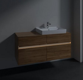 Тумба под раковину Villeroy & Boch Collaro 120х50 см с подсветкой ДСП дуб канзас C083B0RH