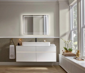 Тумба под раковину Villeroy & Boch Collaro 140х50 см с подсветкой МДФ глянцевый белый C084B0DH