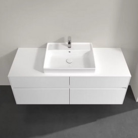 Тумба под раковину Villeroy & Boch Collaro 140х50 см с подсветкой МДФ глянцевый белый C084B0DH