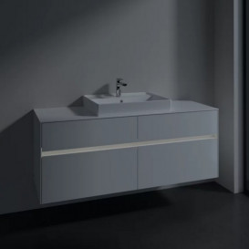 Тумба под раковину Villeroy & Boch Collaro 140х50 см с подсветкой МДФ глянцевый белый C084B0DH