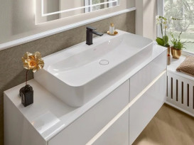 Тумба под раковину Villeroy & Boch Collaro 140х50 см с подсветкой МДФ глянцевый белый C084B0DH