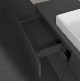 Тумба под раковину Villeroy & Boch Collaro 140х50 см с подсветкой МДФ глянцевый серый C084B0FP