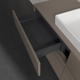 Тумба под раковину Villeroy & Boch Collaro 140х50 см с подсветкой ДСП трюфель серый C084B0VG