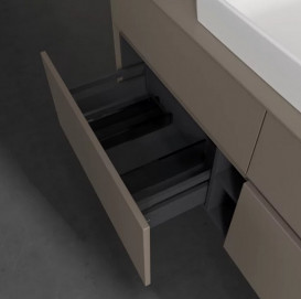 Тумба под раковину Villeroy & Boch Collaro 140х50 см с подсветкой ДСП трюфель серый C084B0VG