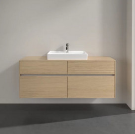 Тумба под раковину Villeroy & Boch Collaro 140х50 см с подсветкой ДСП северный дуб C084B0VJ