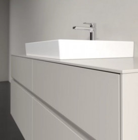 Тумба під раковину Villeroy & Boch Collaro 140х50 см із підсвічуванням ДСП м'який сірий C084B0VK