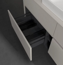 Тумба під раковину Villeroy & Boch Collaro 140х50 см із підсвічуванням ДСП м'який сірий C084B0VK