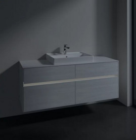 Тумба під раковину Villeroy & Boch Collaro 140х50 см із підсвічуванням ДСП біле дерево C084B0E8