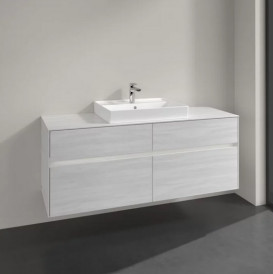 Тумба під раковину Villeroy & Boch Collaro 140х50 см із підсвічуванням ДСП біле дерево C084B0E8