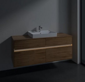 Тумба под раковину Villeroy & Boch Collaro 140х50 см с подсветкой ДСП дуб канзас C084B0RH