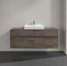 Тумба под раковину Villeroy & Boch Collaro 140х50 см с подсветкой ДСП каменный дуб C084B0RK