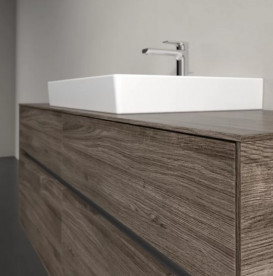 Тумба под раковину Villeroy & Boch Collaro 140х50 см с подсветкой ДСП каменный дуб C084B0RK