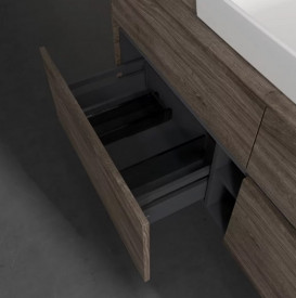 Тумба под раковину Villeroy & Boch Collaro 140х50 см с подсветкой ДСП каменный дуб C084B0RK