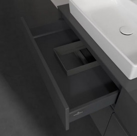 Тумба під раковину Villeroy & Boch Collaro 140х50 см із підсвічуванням МДФ глянсовий сірий C085B0FP