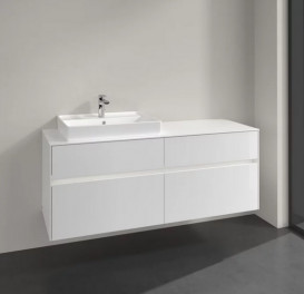 Тумба под раковину Villeroy & Boch Collaro 140х50 см с подсветкой ДСП матовый белый C085B0MS